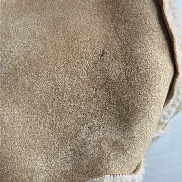 GAP VINTAGE SEUDE LEATHER FLEESE with MATCHING COIN PURSE  BEIGE  PURSE BAG TOTE - Picture 16 of 16